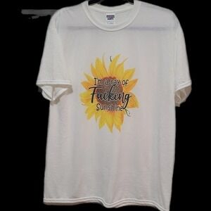 Jerzees "I'm A Ray Of F*cking Sunshine" Graphic Tee Size XL